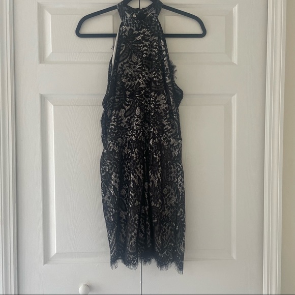 Black Lace Halter Romper Size XXL - Picture 1 of 7